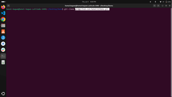 clone repo terminal